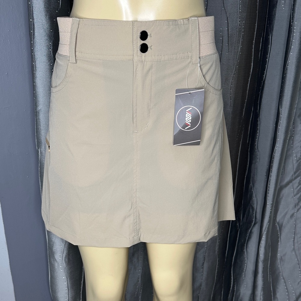 Viodia Women’s Beige Skirt with Button Detail Sz L